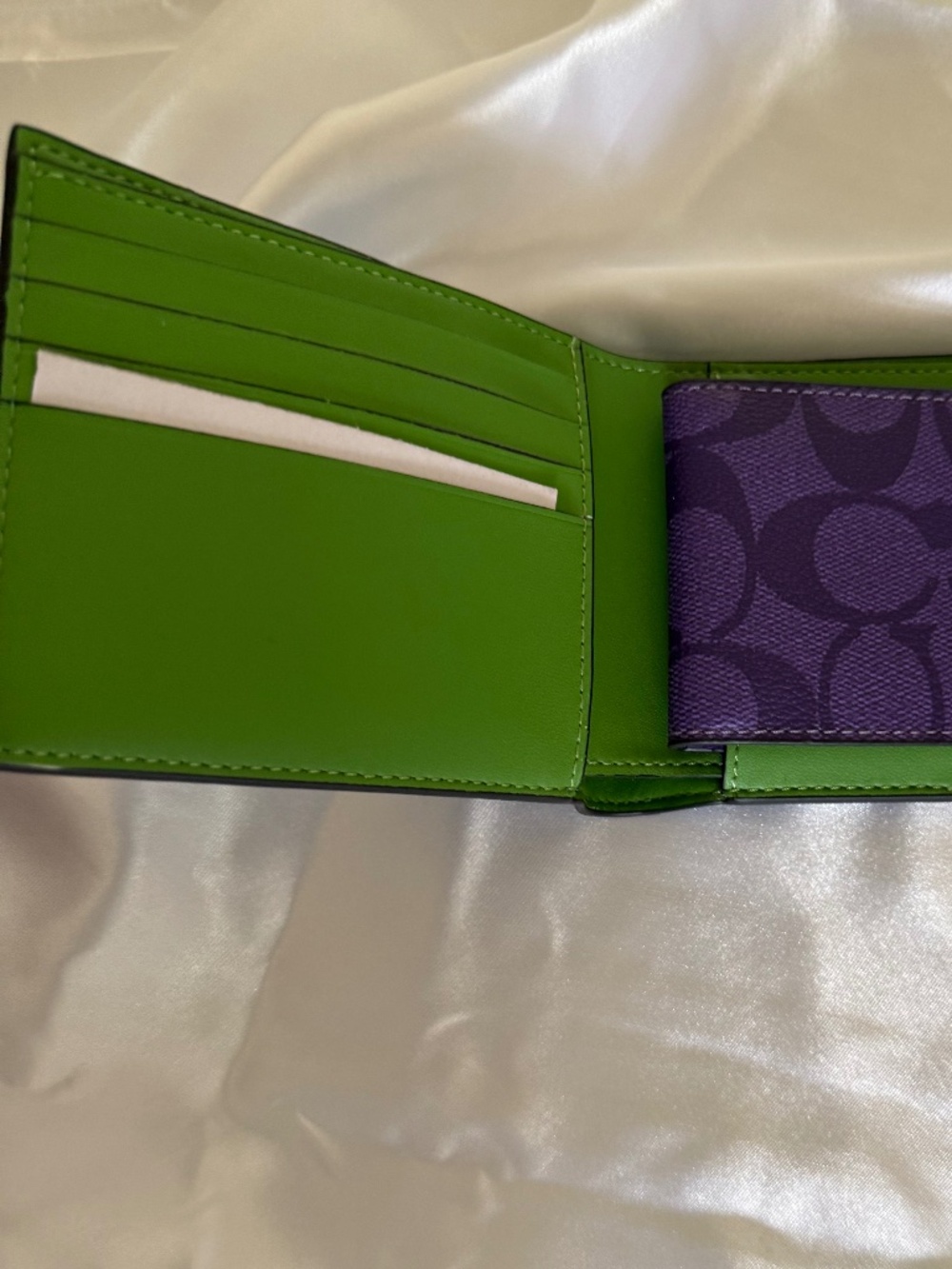 Coach 3-In-1 Bi-fold Wallet Signature C Coated Canvas Mens Multicolor NWOT - Picture 4 of 7